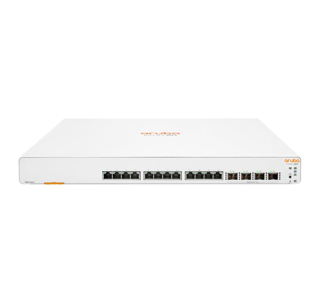 Hewlett Packard Enterprise Aruba Instant On 1960 12XGT 4SFP+ Managed L2+ Gigabit Ethernet (10/100/1000) 1U White hind ja info | Lülitid (Switch) | kaup24.ee