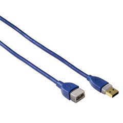 USB удлинитель кабеля Hama 00039674 USB 3.0, 1.8м, синий цена и информация | Кабели и провода | kaup24.ee