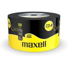 Диски Maxell CD-R 700MB 52X, 80 мин, 50 шт. цена и информация | Виниловые пластинки, CD, DVD | kaup24.ee