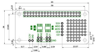 ADC-DAC Pi Zero MCP3203 + MCP4822 - A/C ir C/A цена и информация | Электроника с открытым кодом | kaup24.ee