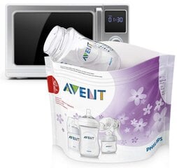 Kott mikrolaineahjus steriliseerimiseks Philips Avent SCF297/05, 5tk hind ja info | Lutipudelite soojendajad ja sterilisaatorid | kaup24.ee