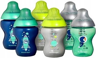 Набор бутылочек для кормления Tommee Tippee, для мальчиков, 6х260 мл, 0 месяцев+ цена и информация | Бутылочки и аксессуары | kaup24.ee