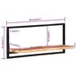 vidaXL seinariiulid 2 tk, 80x25x35 cm, toekas akaatsiapuit hind ja info | Riiulid | kaup24.ee