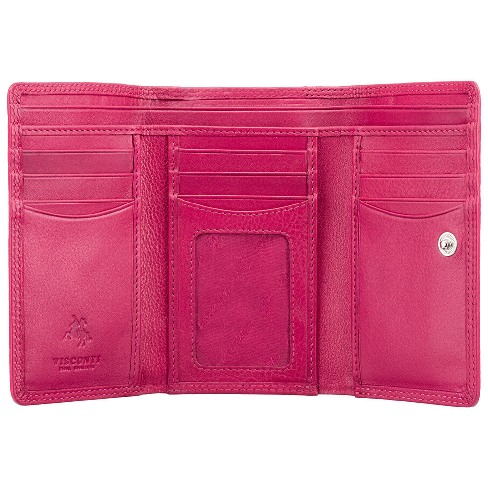 Naiste nahast rahakott Visconti HT32 Fuscia, roosa hind ja info | Naiste rahakotid | kaup24.ee