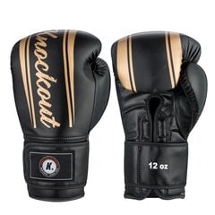 Knockout Drago Poksikindad must, kuldne 8oz hind ja info | Poksivarustus | kaup24.ee