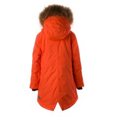 Парка для девочек с натуральным мехом Huppa Vivian1 200ГР 12490120*00049, ярко-коралловая 4741632099142 цена и информация | Куртки, пальто для девочек | kaup24.ee