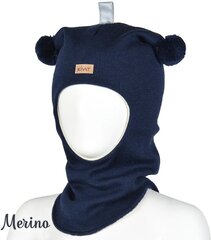 Kivat шапка-шлем для детей 192*65, тёмно-синий 6419580361649 цена и информация | Шапки, перчатки, шарфы для мальчиков | kaup24.ee