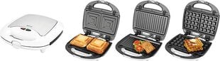 Сэндвич-тостер ECG S 399 3in1, белый цена и информация | Бутербродницы | kaup24.ee