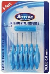 Щетки для межзубных промежутков Active Oral Care Interdental Brushes, 0,60 мм, 6 шт. цена и информация | Для ухода за зубами | kaup24.ee