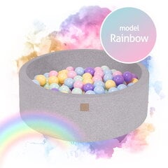 MeowBaby® mudel Rainbow Dry Ball Pool pallimeri 250 tk ümmargune valmis komplekt hind ja info | Imikute mänguasjad | kaup24.ee