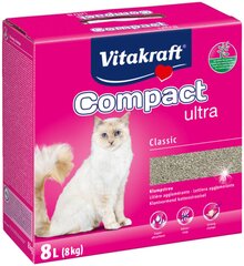 Агглютинированный наполнитель для кошачьих туалетов Vitakraft Compact Ultra, 8 кг цена и информация | Наполнители для туалета | kaup24.ee