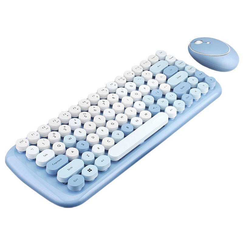 Juhtmevaba klaviatuuri ja hiire komplekt Mofii Candy 2.4G (sinine) hind ja info | Klaviatuurid | kaup24.ee