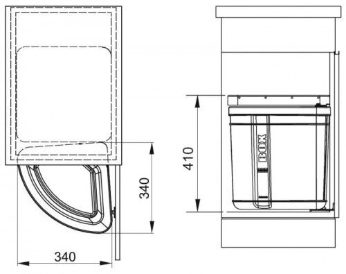 Prügikast Franke Sorter Pivot 121.0307.563 цена и информация | Prügikastid | kaup24.ee