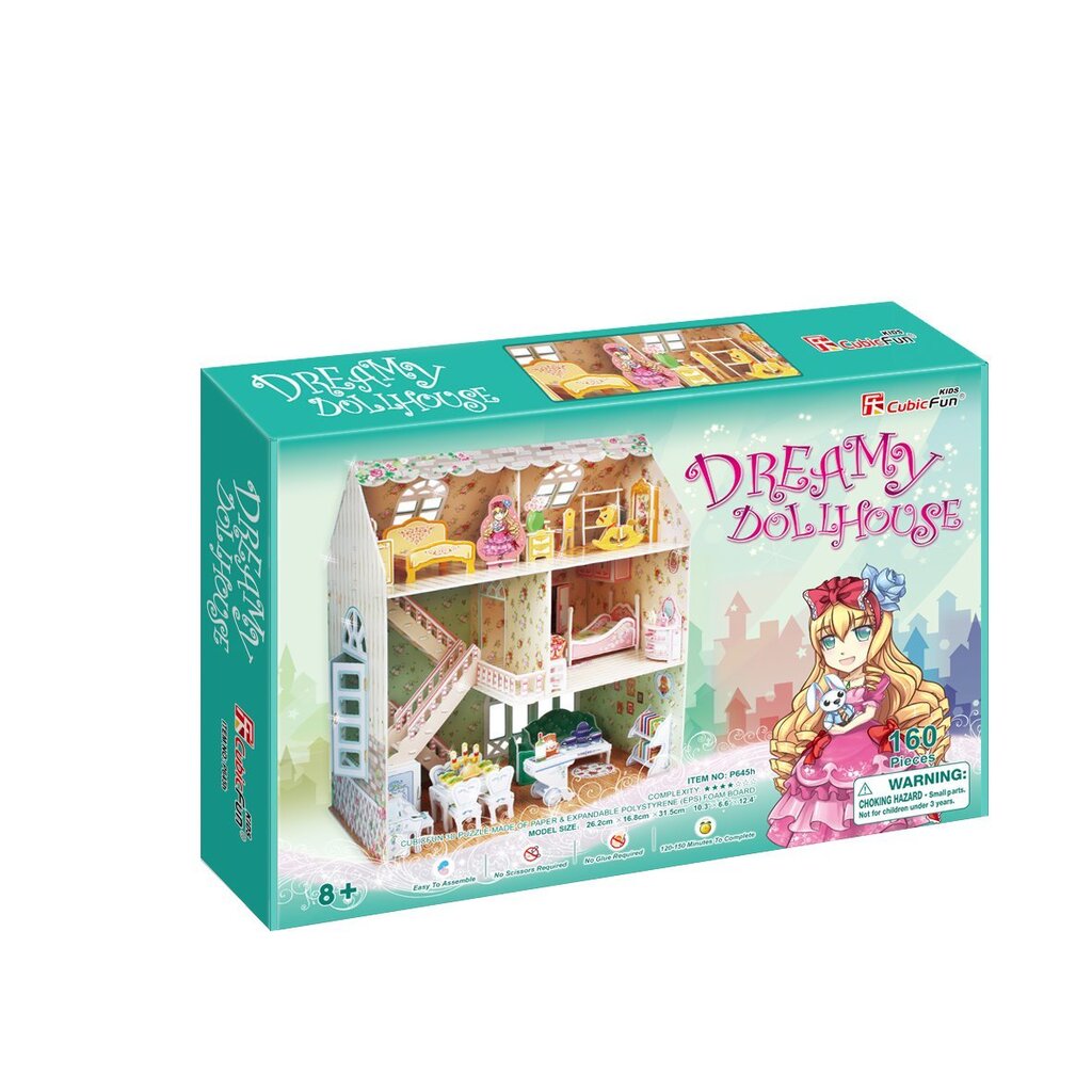 3D pusle CubicFun Dreamy Dollhouse, 168-osaline hind ja info | Pusled | kaup24.ee
