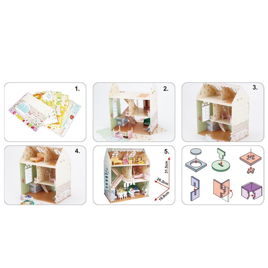 3D pusle CubicFun Dreamy Dollhouse, 168-osaline цена и информация | Pusled | kaup24.ee