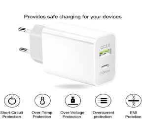 20W USB-C Power + USB цена и информация | Зарядные устройства для телефонов | kaup24.ee