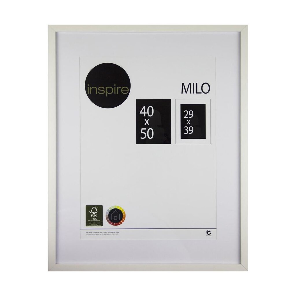 Pildiraam MILO 40x50 cm, valge hind ja info | Pildiraamid | kaup24.ee