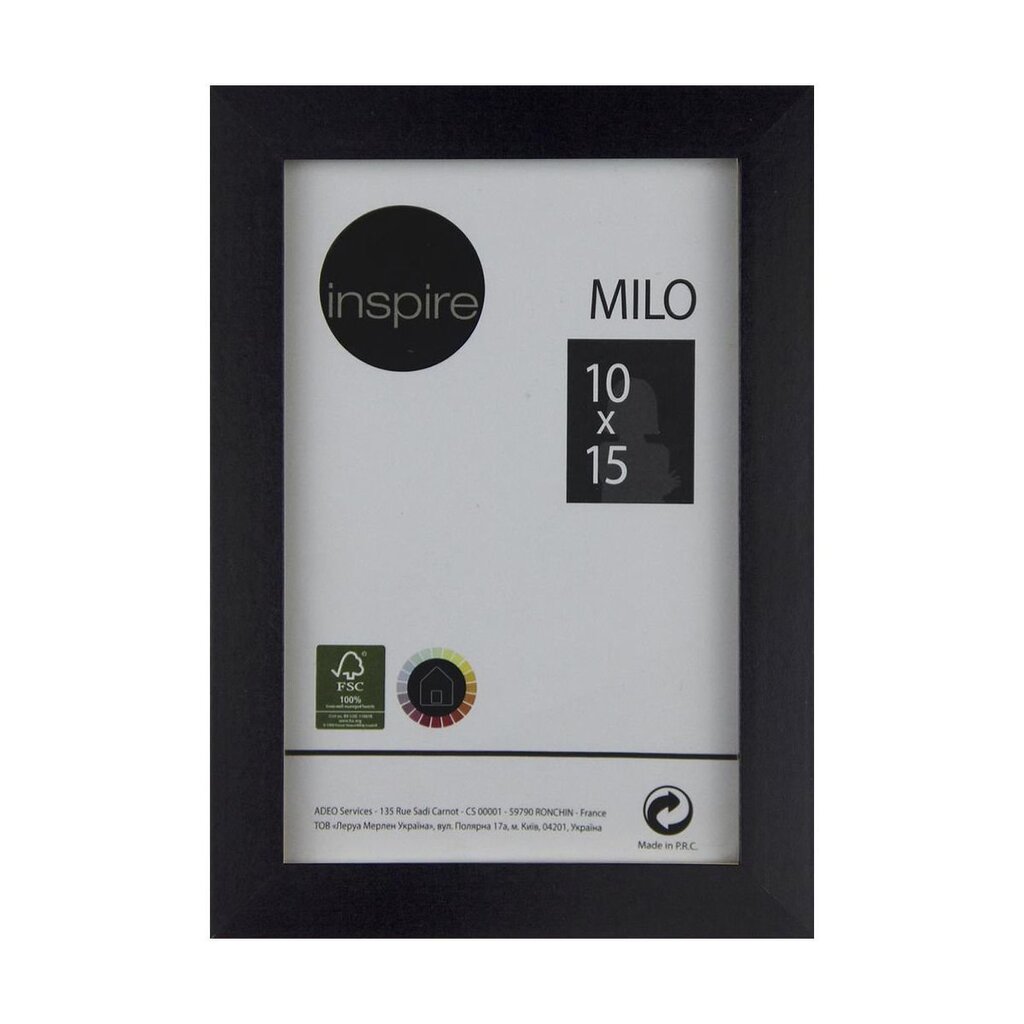 Pildiraam MILO 10x15 cm, must цена и информация | Pildiraamid | kaup24.ee