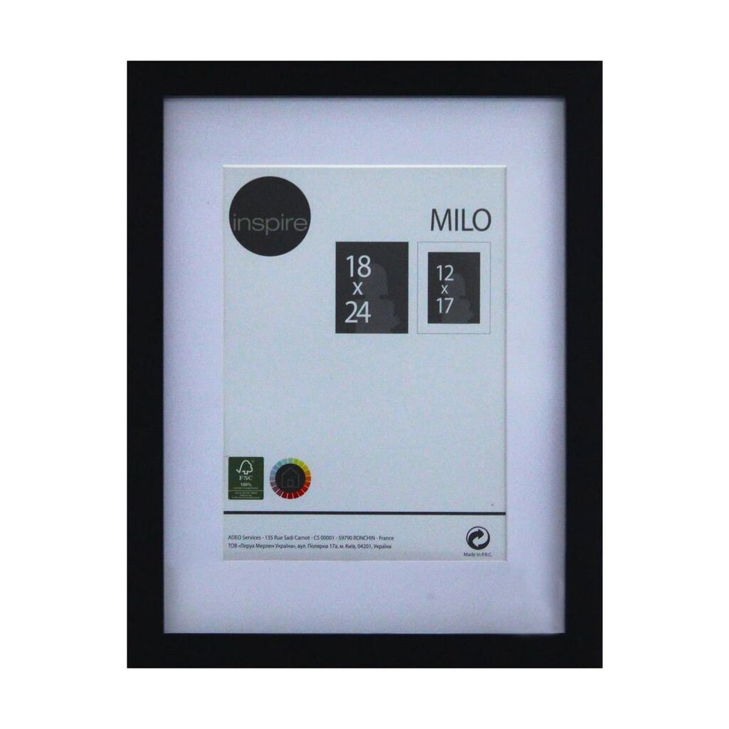 Pildiraam MILO 18x24 cm, must hind ja info | Pildiraamid | kaup24.ee