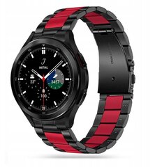 Kellarihm Tech-Protect Stainless Samsung Galaxy Watch4 40/42/44/46 mm, must/punane цена и информация | Аксессуары для смарт-часов и браслетов | kaup24.ee