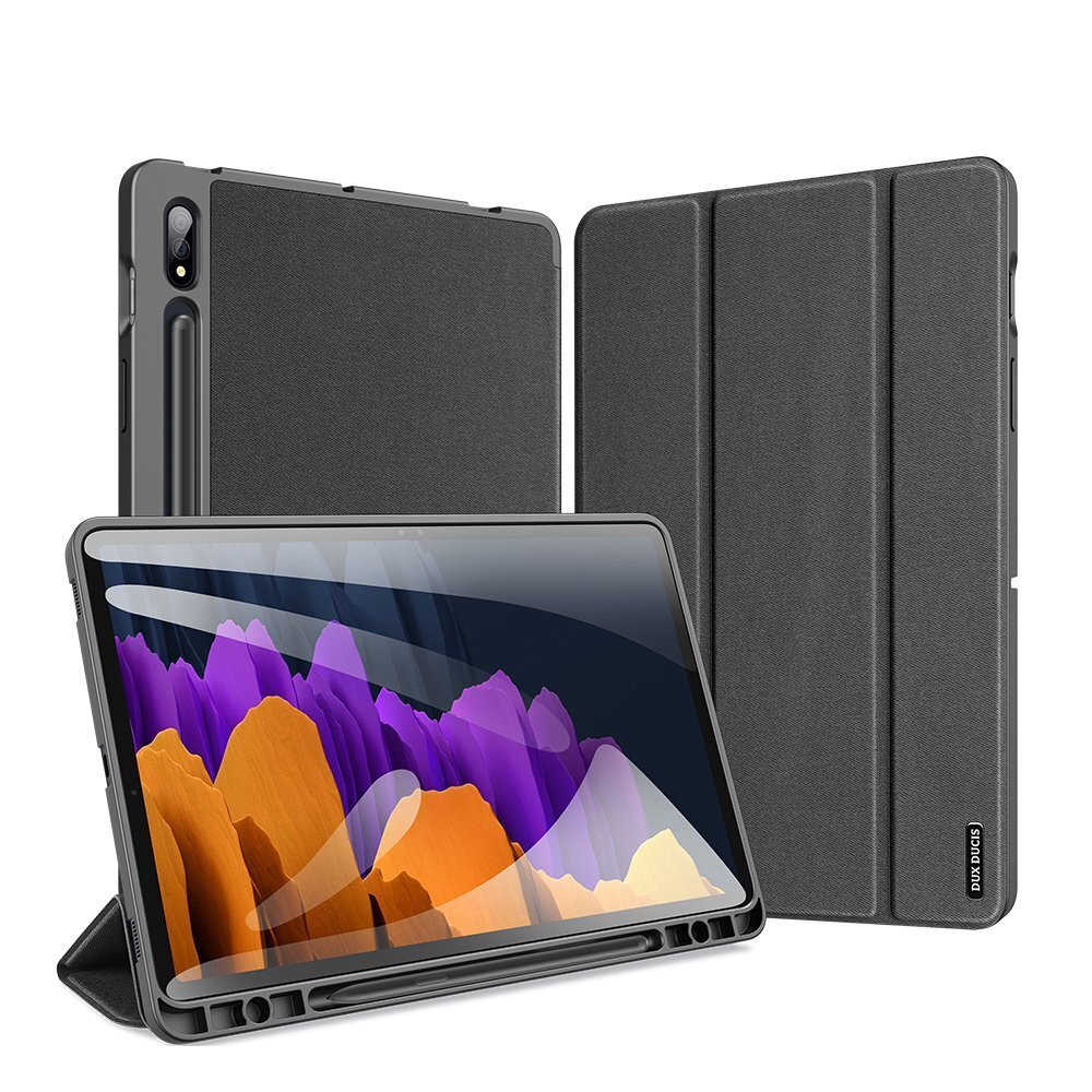 Tahvelarvuti kaaned Dux Ducis Domo Tablet Cover with Multi-angle Stand and Smart Sleep Function for Samsung Galaxy Tab S7 11'', black hind ja info | Tahvelarvuti kaaned ja kotid | kaup24.ee