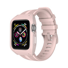 Противоударный чехол-ремешок Protect для Apple Watch, розовый, 44 мм цена и информация | Аксессуары для смарт-часов и браслетов | kaup24.ee