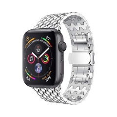 Apple Watch Waves Roostevaba Teras Rihm – Hõbe 38/40/41mm цена и информация | Аксессуары для смарт-часов и браслетов | kaup24.ee