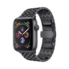 Apple Watch Waves Roostevaba Teras Rihm – Must 38/40/41mm hind ja info | Nutikellade ja nutivõrude tarvikud | kaup24.ee