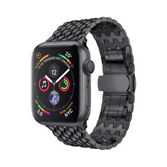 Ремешок из нержавеющей стали Waves для Apple Watch, черный, 42/44/45 мм цена и информация | Аксессуары для смарт-часов и браслетов | kaup24.ee