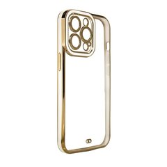 Telefoniümbris Fashion Case for iPhone 12 Pro Gold Frame Gel Cover, White hind ja info | Telefoni kaaned, ümbrised | kaup24.ee