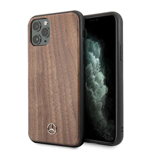 Telefoniümbris Mercedes MEHCN65VWOLB iPhone 11 Pro Max hard case, brown Wood Line Walnut hind ja info | Telefoni kaaned, ümbrised | kaup24.ee