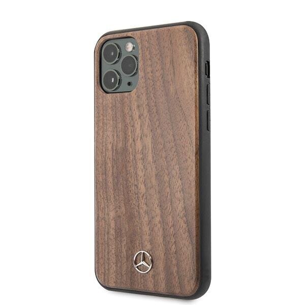 Telefoniümbris Mercedes MEHCN65VWOLB iPhone 11 Pro Max hard case, brown Wood Line Walnut hind ja info | Telefoni kaaned, ümbrised | kaup24.ee