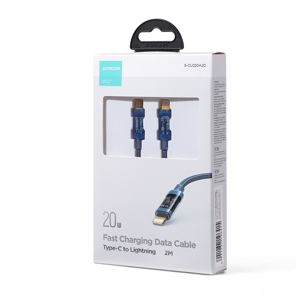 Kaabel Joyroom S-CL020A20 Type-C to Lightning PD 20W Data Cable, 2 m, Blue hind ja info | Mobiiltelefonide kaablid | kaup24.ee