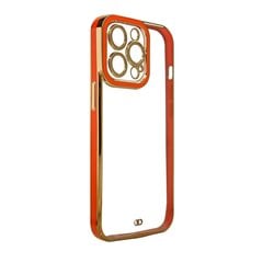 Telefoniümbris Fashion Case for iPhone 12 Pro Gold Frame Gel Cover, Red hind ja info | Telefoni kaaned, ümbrised | kaup24.ee