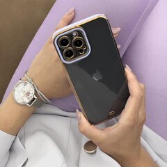 Telefoniümbris Fashion Case for iPhone 12 Pro Gold Frame Gel Cover, Purple hind ja info | Telefoni kaaned, ümbrised | kaup24.ee