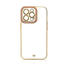 Telefoniümbris Fashion Case for iPhone 12 Pro Gold Frame Gel Cover, Gold hind ja info | Telefoni kaaned, ümbrised | kaup24.ee