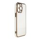 Telefoniümbris Lighting Color Case for iPhone 12 Pro white gel cover with gold frame (White) hind ja info | Telefoni kaaned, ümbrised | kaup24.ee