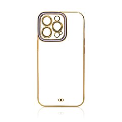 Telefoniümbris Fashion Case for iPhone 12 Pro Max Gold Frame Gel Cover Purple hind ja info | Telefoni kaaned, ümbrised | kaup24.ee