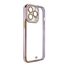 Telefoniümbris Fashion Case for iPhone 12 Pro Max Gold Frame Gel Cover Purple hind ja info | Telefoni kaaned, ümbrised | kaup24.ee