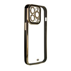 Telefoniümbris Fashion Case for iPhone 12 Gold Frame Gel Cover (Black) hind ja info | Telefoni kaaned, ümbrised | kaup24.ee