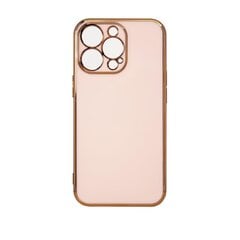 Telefoniümbris Lighting Color Case for iPhone 12 Pro Max pink gel cover with gold frame (Pink) hind ja info | Telefoni kaaned, ümbrised | kaup24.ee