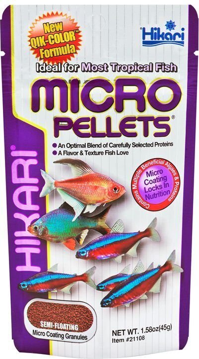 Hikari Micro Pellets 45 g hind ja info | Toit kaladele | kaup24.ee