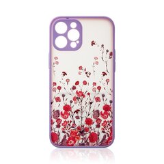 Telefoniümbris Design Case for iPhone 12 floral purple hind ja info | Telefoni kaaned, ümbrised | kaup24.ee