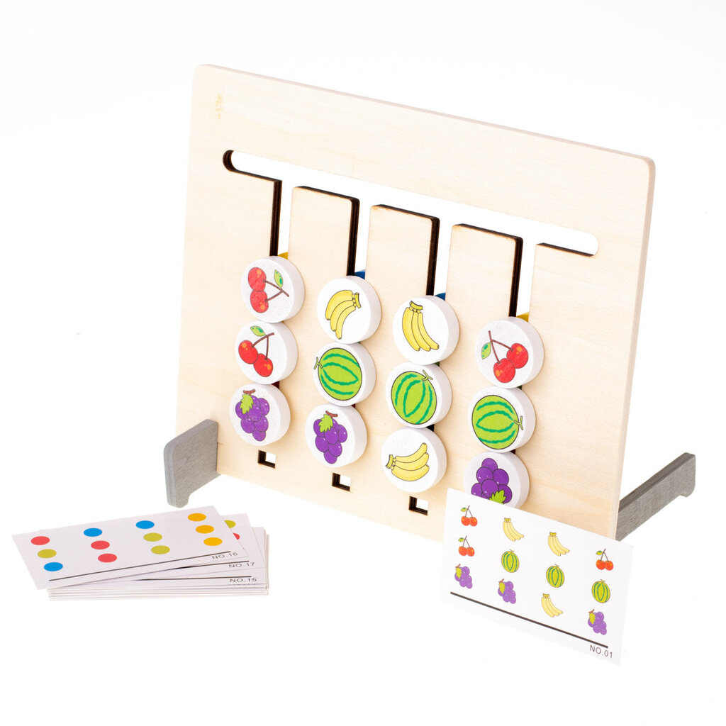 Montessori puuviljade värvi sobitamine puidust õppemänguasja цена и информация | Arendavad mänguasjad | kaup24.ee