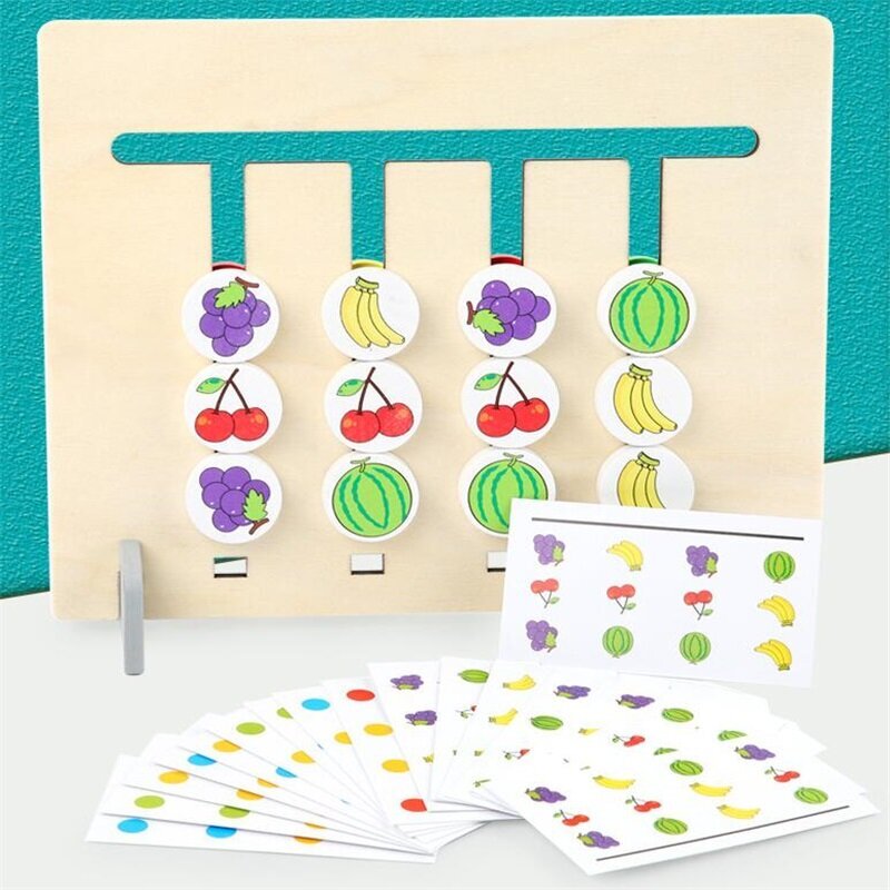 Montessori puuviljade värvi sobitamine puidust õppemänguasja цена и информация | Arendavad mänguasjad | kaup24.ee
