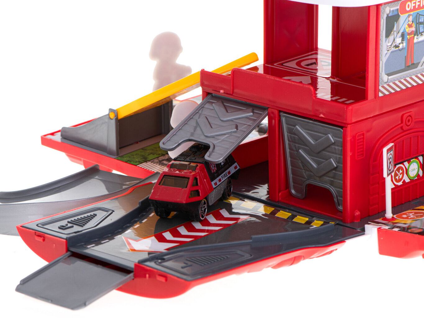 Transporter tuletõrjeauto kokkupandav parkimine tuletõrje + tarvikud hind ja info | Poiste mänguasjad | kaup24.ee
