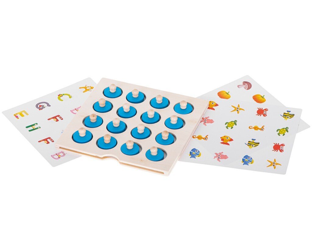 Puidust pusle lauamäng mälu jaoks + 4 kaarti hind ja info | Arendavad mänguasjad | kaup24.ee