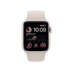 Apple Watch SE2nd Gen GPS 44mm Starlight Aluminium Case ,Starlight Sport Band - MNJX3EL/A LV-EE hind ja info | Nutikellad (smartwatch) | kaup24.ee