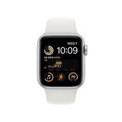 Apple Watch SE GPS + Cellular 40мм Silver Aluminium Case with White Sport Band - Regular 2nd Gen - MNPP3EL/A цена и информация | Смарт-часы (smartwatch) | kaup24.ee