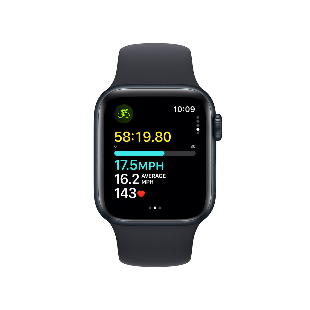 Apple Watch SE GPS + Cellular 40mm Midnight Aluminium Case with Midnight Sport Band - Regular 2nd Gen - MNPL3EL/A hind ja info | Nutikellad (smartwatch) | kaup24.ee